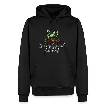 Gelato My Spirit Tier Lustiges italienisches Eis Lo - Männer Premium Bio Hoodie - Schwarz - Vorne - Nico (187cm)