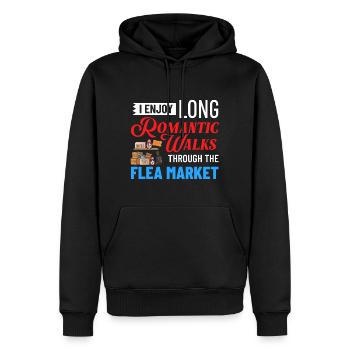 Flea Market Flea Market Funny Articles Market - Men’s Premium Organic Hoodie - black - Front - Nico (187cm)
