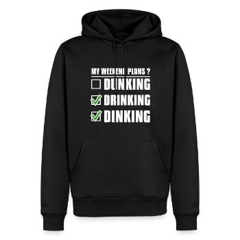 Pickleball Dinking Drinking - Men’s Premium Organic Hoodie - black - Front - Nico (187cm)