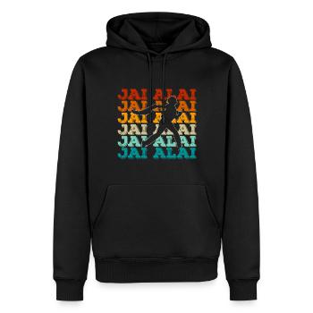 Jai Alai - Men’s Premium Organic Hoodie - black - Front - Nico (187cm)