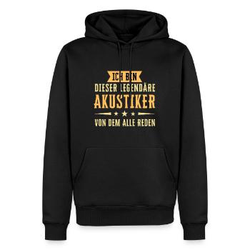 Ich bin dieser legendäre Akustiker - Männer Premium Bio Hoodie - Schwarz - Vorne - Nico (187cm)