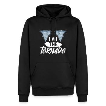 Tornado Wirbelsturm Meteorologe Hurrikan - Männer Premium Bio Hoodie - Schwarz - Vorne - Nico (187cm)