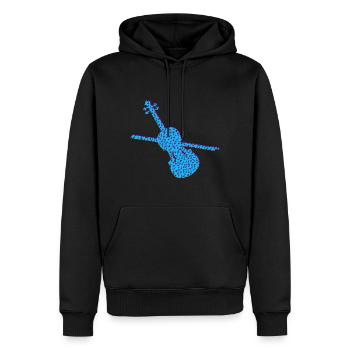 Violine - Männer Premium Bio Hoodie - Schwarz - Vorne - Nico (187cm)