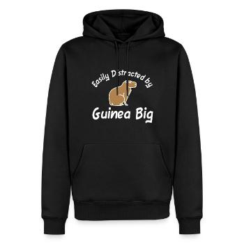 Facilement distrait par Guinea Big Capybara - Sweat à capuche Premium bio Homme - noir - Devant - Nico (187cm)
