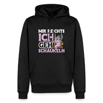 Ich geh Schaukeln - Männer Premium Bio Hoodie - Schwarz - Vorne - Nico (187cm)