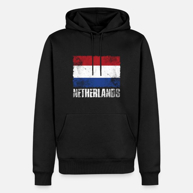 Rétro Pays-Bas Flag Hollande - Sweat à capuche Premium bio Homme - noir
