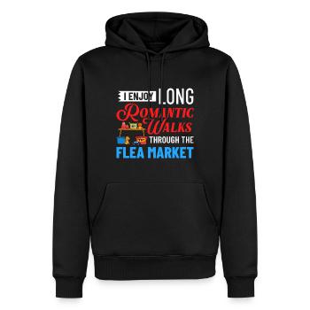 Flea Market Flea Market Funny Articles Market - Men’s Premium Organic Hoodie - black - Front - Nico (187cm)