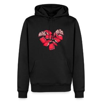 Bücher Herz I Lesen Liebe - Männer Premium Bio Hoodie - Schwarz - Vorne - Nico (187cm)