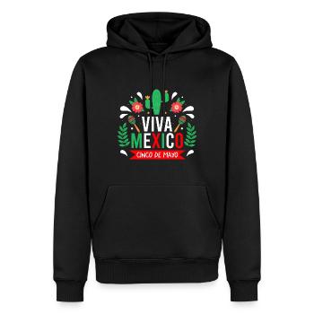 Viva Mexico - Cinco de Mayo - Fiesta Party - Männer Premium Bio Hoodie - Schwarz - Vorne - Nico (187cm)