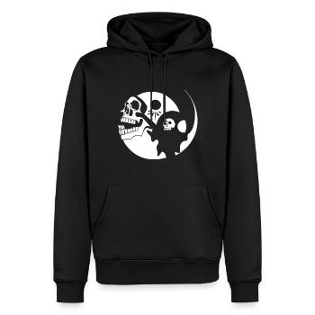 Horror Skull Skull Art Skull Gothic Heavy Metal - Men’s Premium Organic Hoodie - black - Front - Nico (187cm)