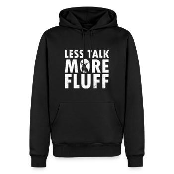 Moins de discussions, plus de fluff Propriétaires de Fennec Fox - Sweat à capuche Premium bio Homme - noir - Devant - Nico (187cm)