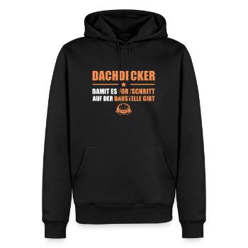 Dachspengler Handwerk Humor Dachdecker Geschenk - Männer Premium Bio Hoodie - Schwarz - Vorne - Nico (187cm)