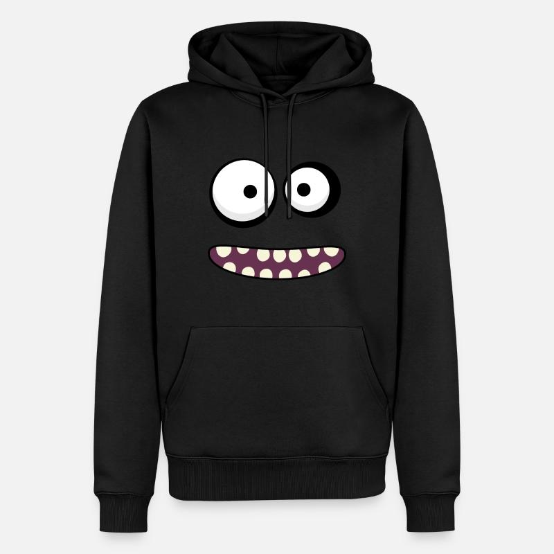 Visage de monstre - Sweat à capuche Premium bio Homme - noir
