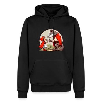 Little Red Riding Hood Fairy Tale Wolf Cute Fairy Tale Character - Men’s Premium Organic Hoodie - black - Front - Nico (187cm)