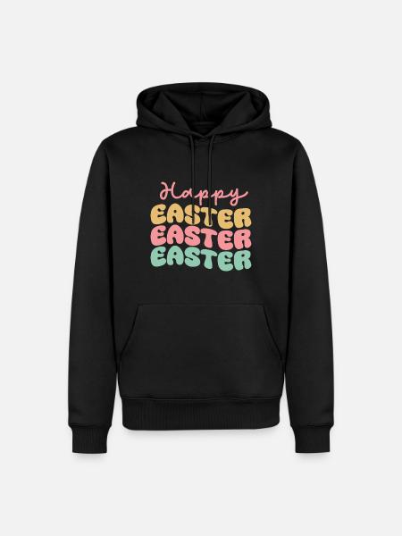 Happy Easter - Männer Premium Bio Hoodie - Schwarz