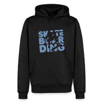 Skateboard Skateboarder - Sweat à capuche Premium bio Homme - noir - Devant - Nico (187cm)