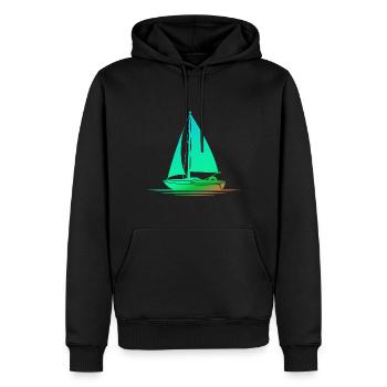 Voile - Sweat à capuche Premium bio Homme - noir - Devant - Nico (187cm)
