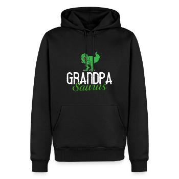 Grand-père dinosaure Grand-père Saurus Opasaurus - Sweat à capuche Premium bio Homme - noir - Devant - Nico (187cm)