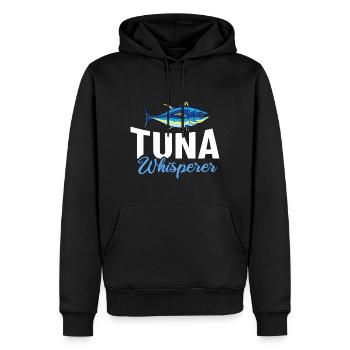Thon rouge Pêcheur de thon rouge Grec - Sweat à capuche Premium bio Homme - noir - Devant - Nico (187cm)