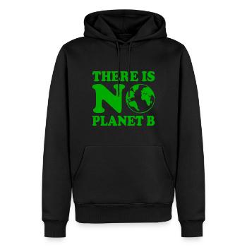There is no planet b - Männer Premium Bio Hoodie - Schwarz - Vorne - Nico (187cm)