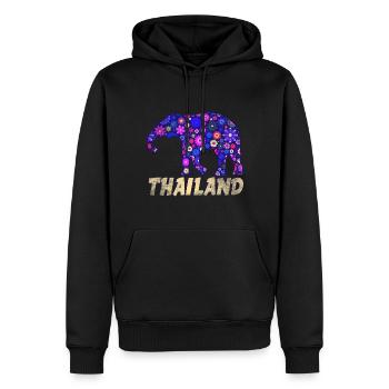 Colorful Elephant Thailand - Men’s Premium Organic Hoodie - black - Front - Nico (187cm)