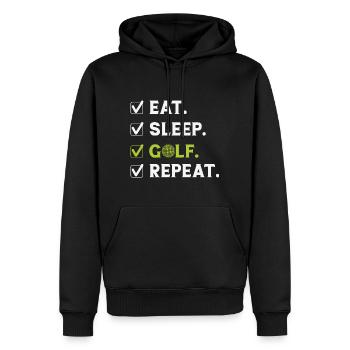 Golf Golfing Golfer Golfer Golf Club - Sweat à capuche Premium bio Homme - noir - Devant - Nico (187cm)