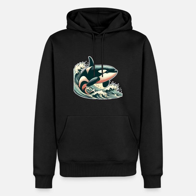 Orca Schwertwal - Männer Premium Bio Hoodie - Schwarz