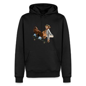 Skater Skateboard Grind Freestyle - Männer Premium Bio Hoodie - Schwarz - Vorne - Nico (187cm)