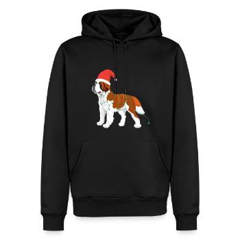 Noël - Sweat à capuche Premium bio Homme - noir - Devant - Nico (187cm)
