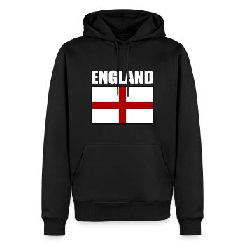 angleterre - Sweat à capuche Premium bio Homme - noir - Devant - Nico (187cm)