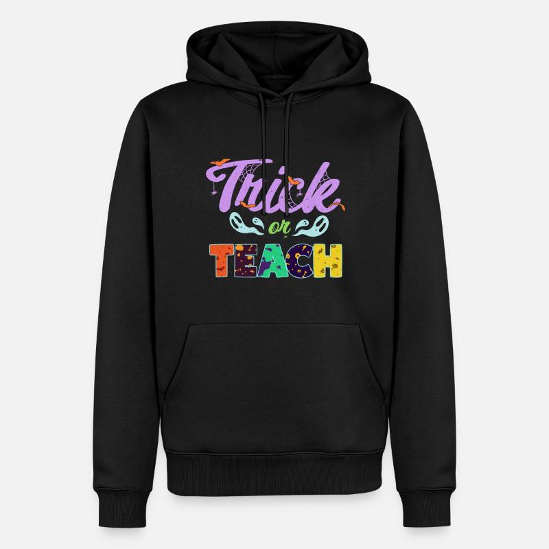 Lehrer Halloween - Süßes oder Lernen - Männer Premium Bio Hoodie - Schwarz