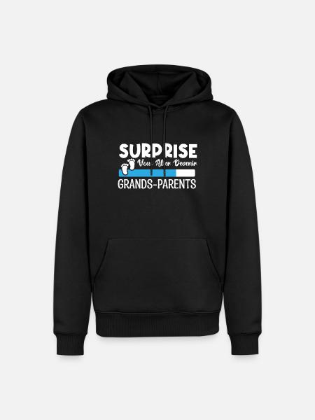 annonce grossesse grands parents. devenir grands. - Sweat à capuche Premium bio Homme - noir
