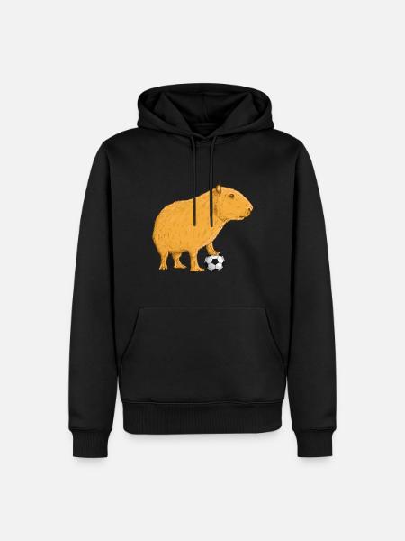 Capybara Football - Men’s Premium Organic Hoodie - black