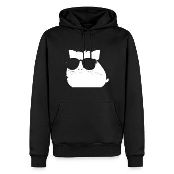 Funny Guinea Pig with Sunglasses Guinea Pigs - Men’s Premium Organic Hoodie - black - Front - Nico (187cm)