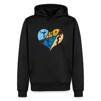 Einrad Zirkus Jonglieren - Männer Premium Bio Hoodie - Schwarz - Vorne - Nico (187cm)