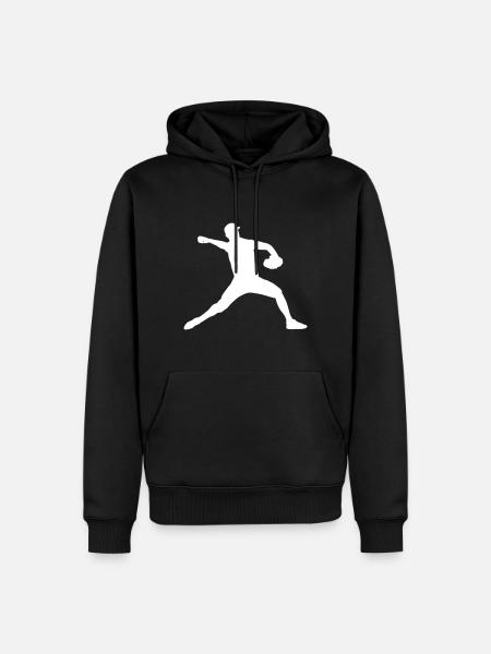 Baseball Batting Ball Pitcher Gift - Men’s Premium Organic Hoodie - black