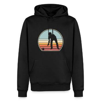 Boule Boccia Boulespieler - Männer Premium Bio Hoodie - Schwarz - Vorne - Nico (187cm)
