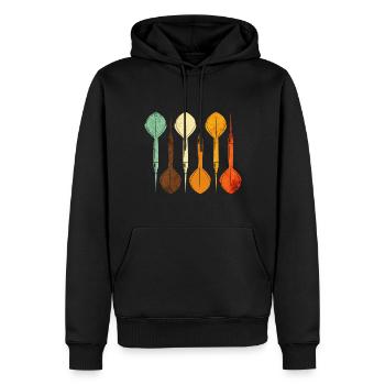 Joueur de fléchettes Darts Sport - Sweat à capuche Premium bio Homme - noir - Devant - Nico (187cm)