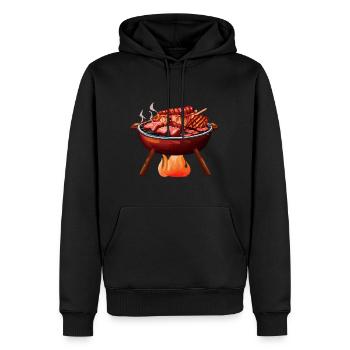 Grillmeister Grill - Männer Premium Bio Hoodie - Schwarz - Vorne - Nico (187cm)