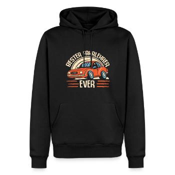 Fahrlehrer Geschenk Fahrschule Lehrer Spruch - Männer Premium Bio Hoodie - Schwarz - Vorne - Nico (187cm)