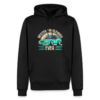 Fahrlehrer Geschenk Fahrschule Lehrer Spruch - Männer Premium Bio Hoodie - Schwarz - Vorne - Nico (187cm)