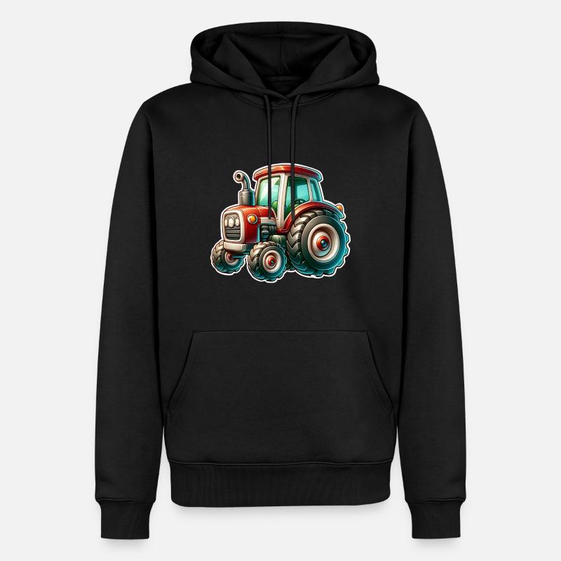 Tracteur - Sweat à capuche Premium bio Homme - noir
