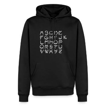 Cat Cats Cat Alphabet Cat Owner Funny - Men’s Premium Organic Hoodie - black - Front - Nico (187cm)