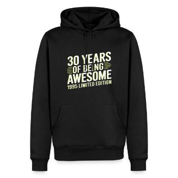 30 ans d’être génial 1995 Édition limitée - Sweat à capuche Premium bio Homme - noir - Devant - Nico (187cm)