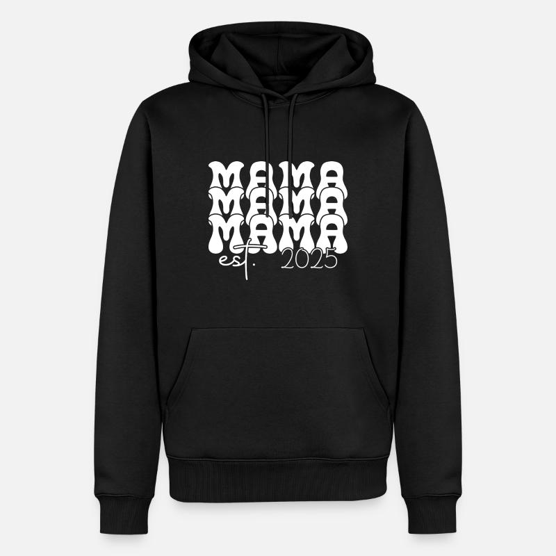 Mama Est 2025 - Sweat à capuche Premium bio Homme - noir