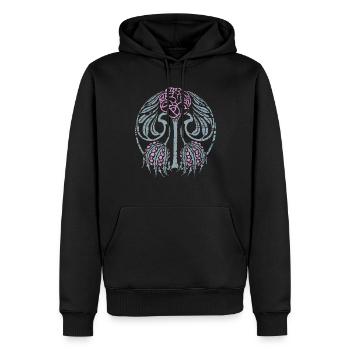 Art Nouveau, Vintage 1900, Mandala motif - Men’s Premium Organic Hoodie - black - Front - Nico (187cm)