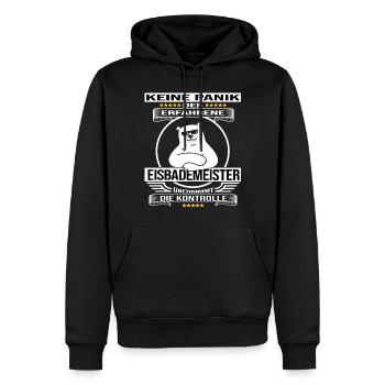 eisbademeister eisbad winterbader eisbader kalt - Männer Premium Bio Hoodie - Schwarz - Vorne - Nico (187cm)