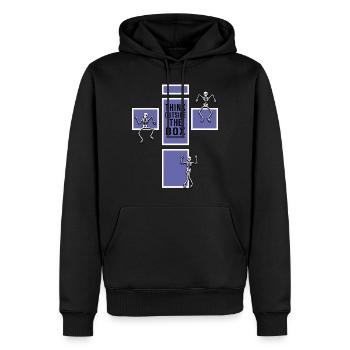 danse du crâne très peri dark gothik en dehors de la boîte - Sweat à capuche Premium bio Homme - noir - Devant - Nico (187cm)