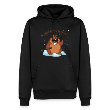 Happy Groundhog Day Groundhog Day Holiday - Men’s Premium Organic Hoodie - black - Front - Nico (187cm)