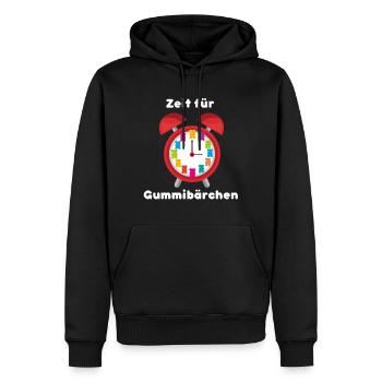 Zeit für Gummibären Gummibärchen - Männer Premium Bio Hoodie - Schwarz - Vorne - Nico (187cm)